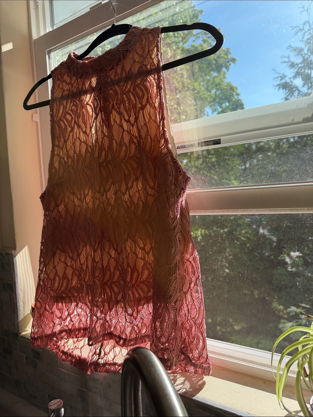 Pink Lace Halter top